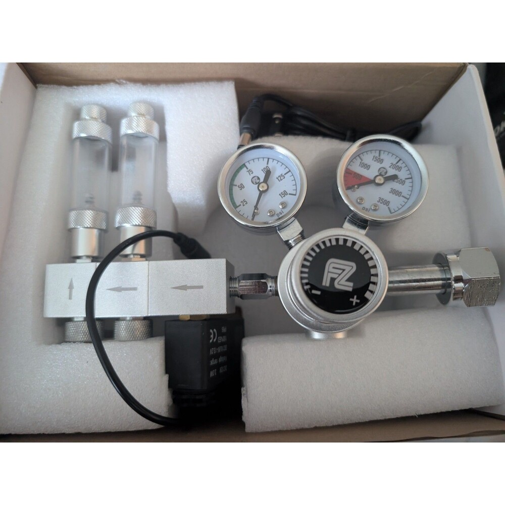 FZONE Pro Series Aquarium Dual Stage CO2 Regulator FZ-2020PRO Adjustable